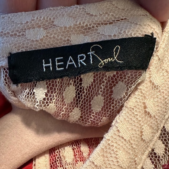 Heart Soul Pink Partly Sheer Short Sleeve Blouse - Picture 4 of 4